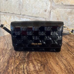 Michael Kors Glossy Black Crossbody Bag